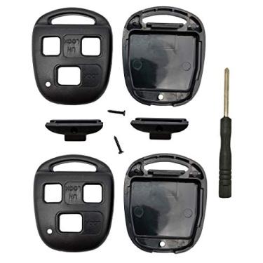 Imagem de 2 peças de capa para chave Fob para Lexus Keyless Entry Remote Car Chaveiro Fob Capa de chave de substituição, Preto