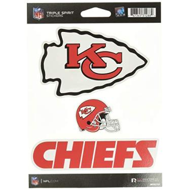Imagem de NFL Kansas City Chiefs Die Cut 3 peças Folha de adesivos Triple Spirit