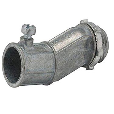Imagem de Hubbell - Conector Raco 1763-10, deslocamento, EMT, conjunto de parafusos e porcas de bloqueio, 3/4 polegadas, zinco
