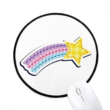 Imagem de DIYthinker Tapete de mouse de meteoro, universo, alienígena, para mesa, escritório, tapete redondo para computador