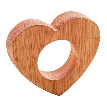 Imagem de CONJUNTO 4 ANÉIS PARA GUARDANAPOS MADEIRA CORAÇÃO LIPTUS