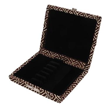 Imagem de Suporte de palhetas de oboés, forro de tecido macio de proteção segura com fenda, design de madeira, estojo portátil de palheta de oboé para instrumento
