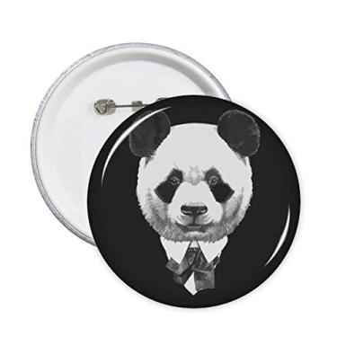 Imagem de Terno de cavalheiro panda bonito tesouro broche emblema acessório decoração 5 peças