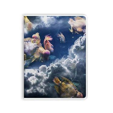 Imagem de Caderno de imagem natureza de peixe colorido oceano capa de goma diário capa macia
