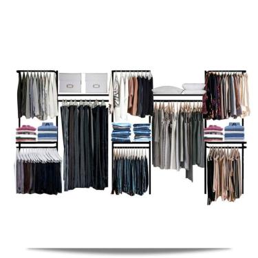 Imagem de Closet arara aramado trilho parede super resistente moderno 3,70 PT