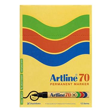 Imagem de Artline 70 Marcador Permanente Sem Xileno Ponta Bala 1,5 mm Linha Preta Ref A701 [Pacote com 12]