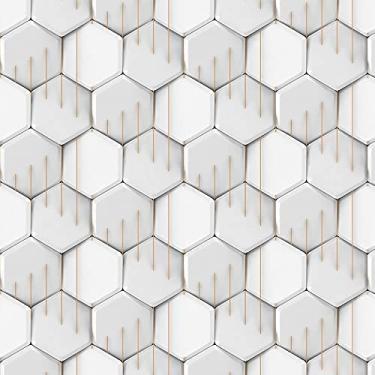 Imagem de Papel de Parede Adesivo Autocolante Hexagonal Geometrico Decoração Quarto Sala 2 Metros