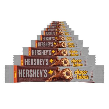 Imagem de Chocolate Hersheys Chocotubes Ao Leite 10 unidades 25g