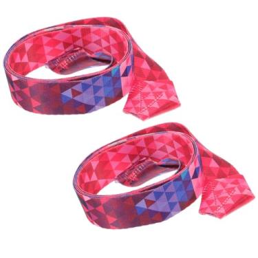 Imagem de LIOOBO 2 Unidades Cinta De Rolo De Ioga Suporte Para Tapete De Ioga Transportador De Tapete De Ioga Faixa De Tapete De Yoga Pulseira De De Gelo Ginástica Impressão Algodão Cadarço