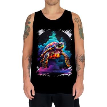 Imagem de Camiseta Regata De Tartaruga Marinha Neon Style 1 - Kasubeck Store