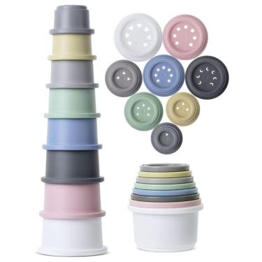 Imagem de Copos empilháveis Mr. Pen, 8 peças para brinquedos empilháveis para bebês