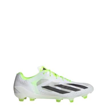 Imagem de adidas X Crazyfast+ Chuteiras de futebol firmes – Aeropacity Speedskin+ superior, sola SPEEDFRAME, sensação mais leve que o ar, unissex, Branco nuvem/preto / limão lúcido, 11