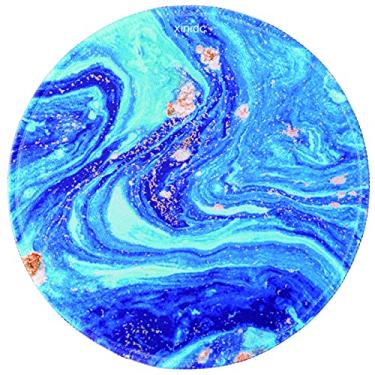 Imagem de Xinidc Mouse pad com borda costurada, mousepads texturizados premium com base de borracha antiderrapante, tapete de mouse redondo para laptop, computador, escritório, casa, mesa, acessórios (mármore