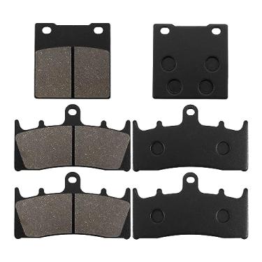 Imagem de ZICOO Conjunto de pastilhas de freio dianteiras e traseiras para Suzuki Bandit 1200 GSF1200 SK/K 2001-2005, GSX1300 R Hayabusa 1300 1999-2007, GSXR 750 1996-1999, GSXR 600 1997-2003, TL10000 R