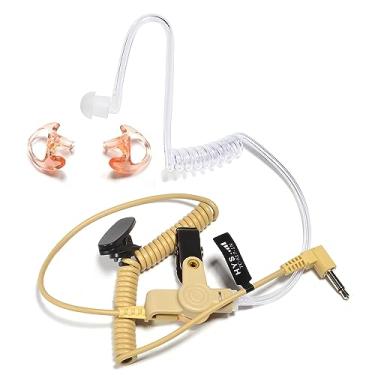 Imagem de HYS Fone de ouvido de tubo acústico de 3,5 mm apenas para ouvir com fones de ouvido de silicone macio médio, fone de ouvido de rádio de vigilância/polícia para Motorola Vertex Hytera Icom 3,5 mm áudio