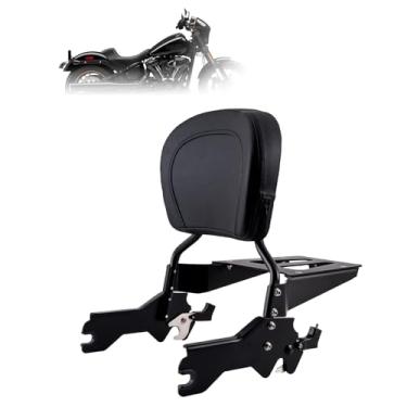 Imagem de Kinglemc Encosto de passageiro Holdfast Sissy Bar para Harley Davidson Low Rider Sport Glide FLSB FXLR FXLRS e FXLRST modelos 2018-2023 (preto fosco)