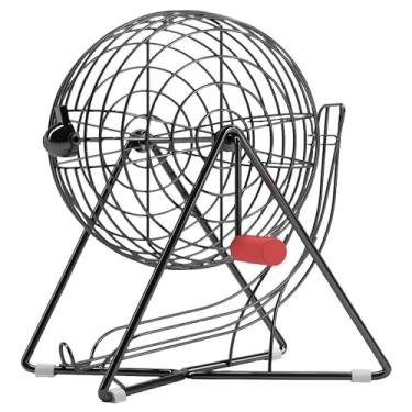 Imagem de MR CHIPS Gaiola de bingo profissional de aço de 28 cm apenas – serve para bolas de bingo de 2,8 cm (não para bolas de 3/10.2 cm ou bolas de pingue-pongue de 38 mm) – preto misterioso