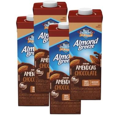 Imagem de Leite de Amêndoas sabor Chocolate Almond Breeze 4 unidades de 1 litro