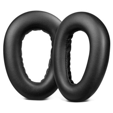 Imagem de SOULWIT Almofadas Auriculares Profissionais de Reposição para Sennheiser PXC550, PXC 550-II, MB660 UC, MB 660 MC, Almofadas de Orelha com Espuma de Isolamento de Ruído - Pele de Cordeiro Preto