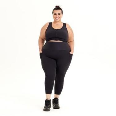 Imagem de Calça Corsário Feminina Bolso Conforto Esporte Plus Size-Feminino