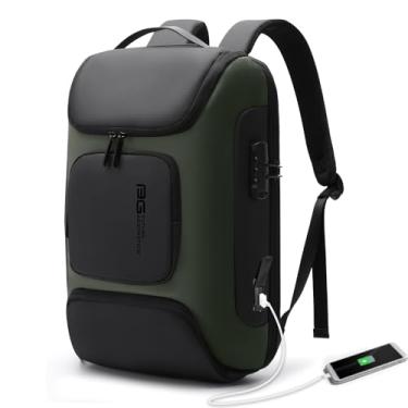 Imagem de BANGE Mochila executiva com porta de carregamento USB, mochila antifurto para laptop adequada para 15,6 polegadas, mochila de viagem masculina com suporte para garrafa de água para homens e