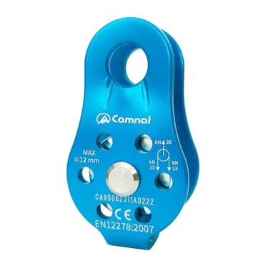 Imagem de 26KN Escalada Polia rolamento Polia Único Furo Hitch Polia Escalada Azul Única Sheave Puxando Polia para Escalada, Rapel, Tirolesa Esportes etc. (Azul, Pack de 1)