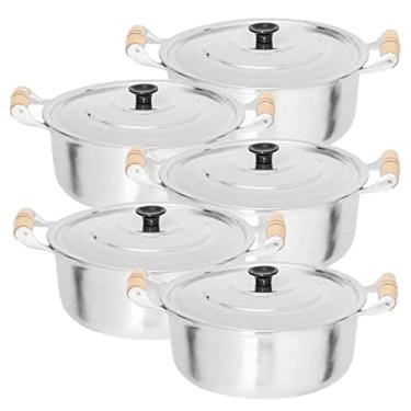 Imagem de Jogo De Panelas Caçarolas Alumínio Grosso 22, 24, 26, 28, 30