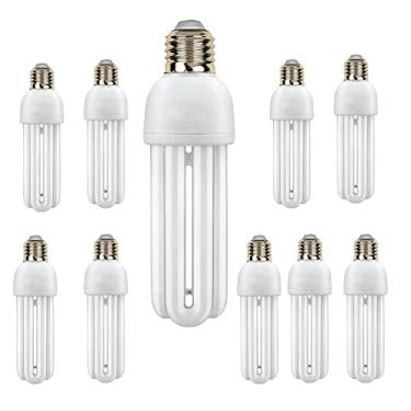Imagem de Lampada Fluorescente 15w Kit 10 Uni 220v Iluminaçao Branco Frio Casa Rua Ambiente Energia