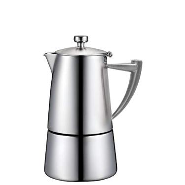 Imagem de Cuisinox Roma Stovetop Moka Espresso Maker, 4 xícaras (170 g), aço inoxidável