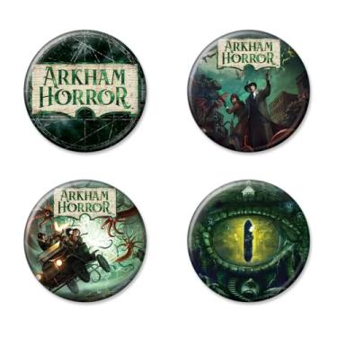 Imagem de Ata-Boy Arkham Horror Board Game Box Covers Conjunto de quatro botões colecionáveis de 3,5 cm