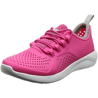 Imagem de Sandália LiteRide Pacer Kids, Crocs, Criança-Unissex, Electric Pink/White, 30