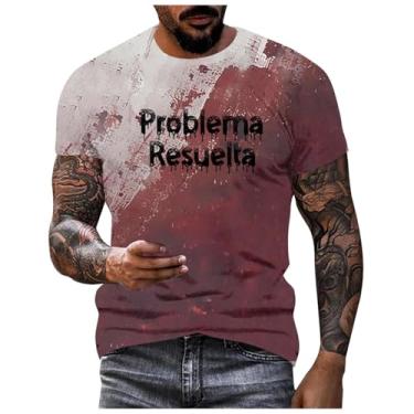 Imagem de Pacote de camisetas masculinas atléticas de desempenho com bainha curva leve manga longa casual básica, Bronze, GG