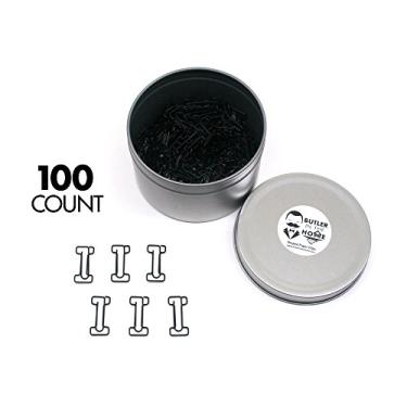 Imagem de Butler in the Home A-Z letra do alfabeto ou número 0-9 - 100 clipes de papel colorido preto para iniciais ou data de nascimento, Preto, Letter I