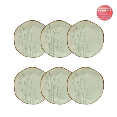 Imagem de Conjunto de Pratos de Sobremesa 06 Peças Ryo Bambu Oxford