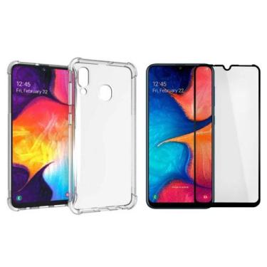 Imagem de Capinha Antichoque + Vidro 3D Para Samsung Galaxy A20 / A30 - HRebros