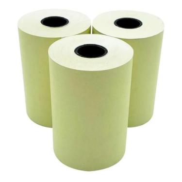 Imagem de Bobina Termica 57-58Mm Mini Impressora- 10 Rolos Amarela - Sat