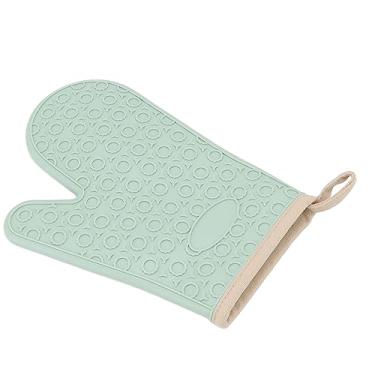 Imagem de Luva de Forno de Silicone, Luva Impermeável Resistente Ao Calor Com Forro de Algodão, Protegendo Os Dedos Mãos Pulso contra Queimaduras, Limpeza e Suspensão, Altura Saliente de