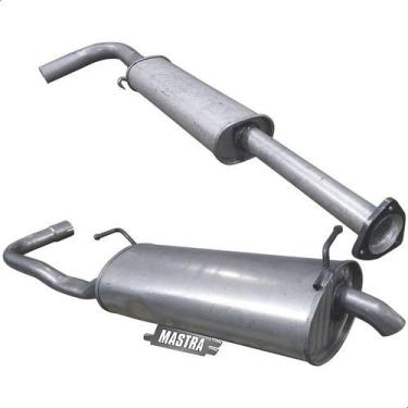 Imagem de Kit Escapamento Abafador + Traseiro Gol 1.0 8v 2001 A 2013 - ScapJá