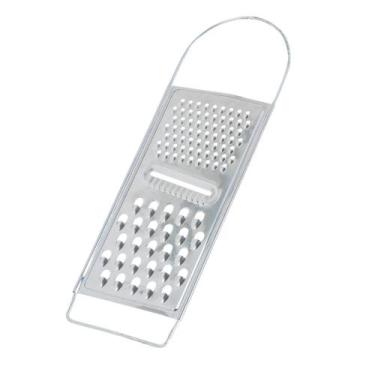 Imagem de Ralador Fatiador de Legumes em Inox com Base e Encaixe Para Mão - JW S