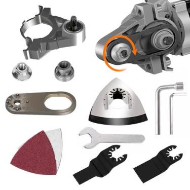 Imagem de Kit Adaptador Lixadeira e Esmerilhadeira Multifunção Oscilante Rosca M