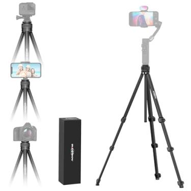 Imagem de INSOMOV Tripé de câmera de 139.7 cm Tripé completo de liga de alumínio para estabilizador de gimbal, câmera, suporte de telefone, tripé de viagem de 1,4 m, altura ajustável, leve (INSO-T3)