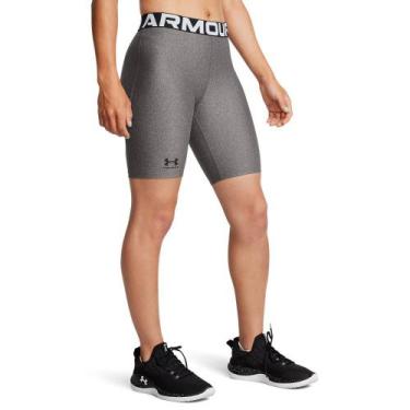 Imagem de Shorts de Treino Feminino Under Armour HeatGear Authentics, Cinza, GG