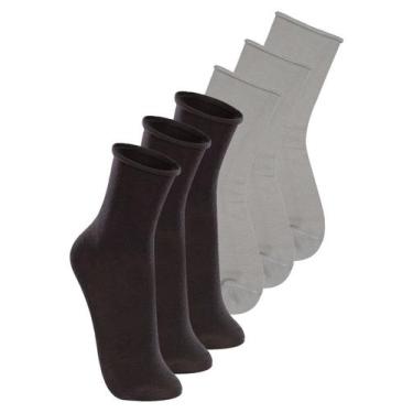 Imagem de Kit 6 Pares de Meias sem Punho Cano Médio Lupo 4421-001 Colorido - Gen