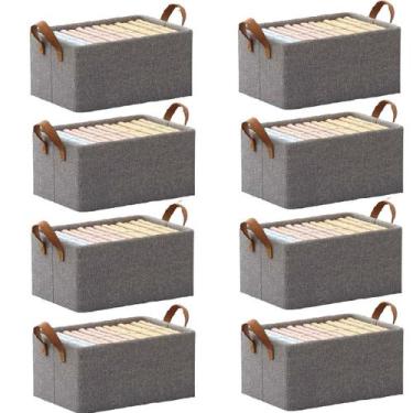 Imagem de Caixa organizadora organiz tecido com armação metal 47x28x20cm 08un, C