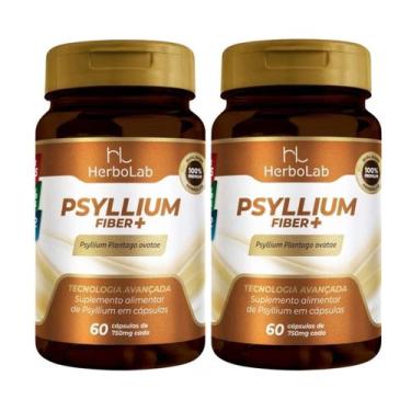 Imagem de KIT C/2 Psyllium Fiber Pro Premium 60 cáps 700mg - Herbolab