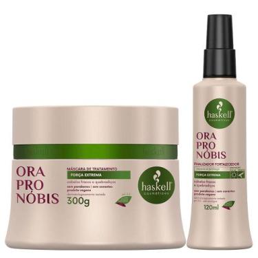Imagem de Kit Haskell Ora Pro-Nóbis Máscara Capilar Finalizador 300ml