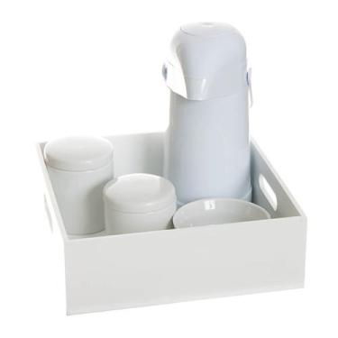 Imagem de Kit Higiene Bandeja Lisa Quarto Bebê Menina Menino - Potinho de mel