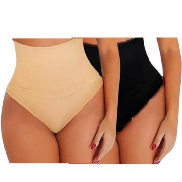 Imagem de 2 Cintas Modeladoras Calcinha Cós Alto Redutora Zero Barriga - WM, G, 