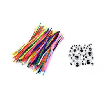 Imagem de Limpador De Cachimbo Colorido 20 un. + 20 un. Olhinhos Móveis - SARRUF