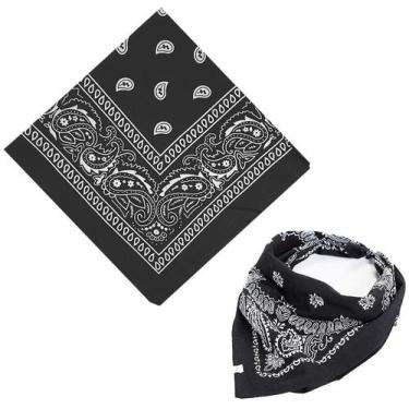 Imagem de Bandana Faixa Lenço Cabelo Preto Unissex Poliéster - Lynx produções